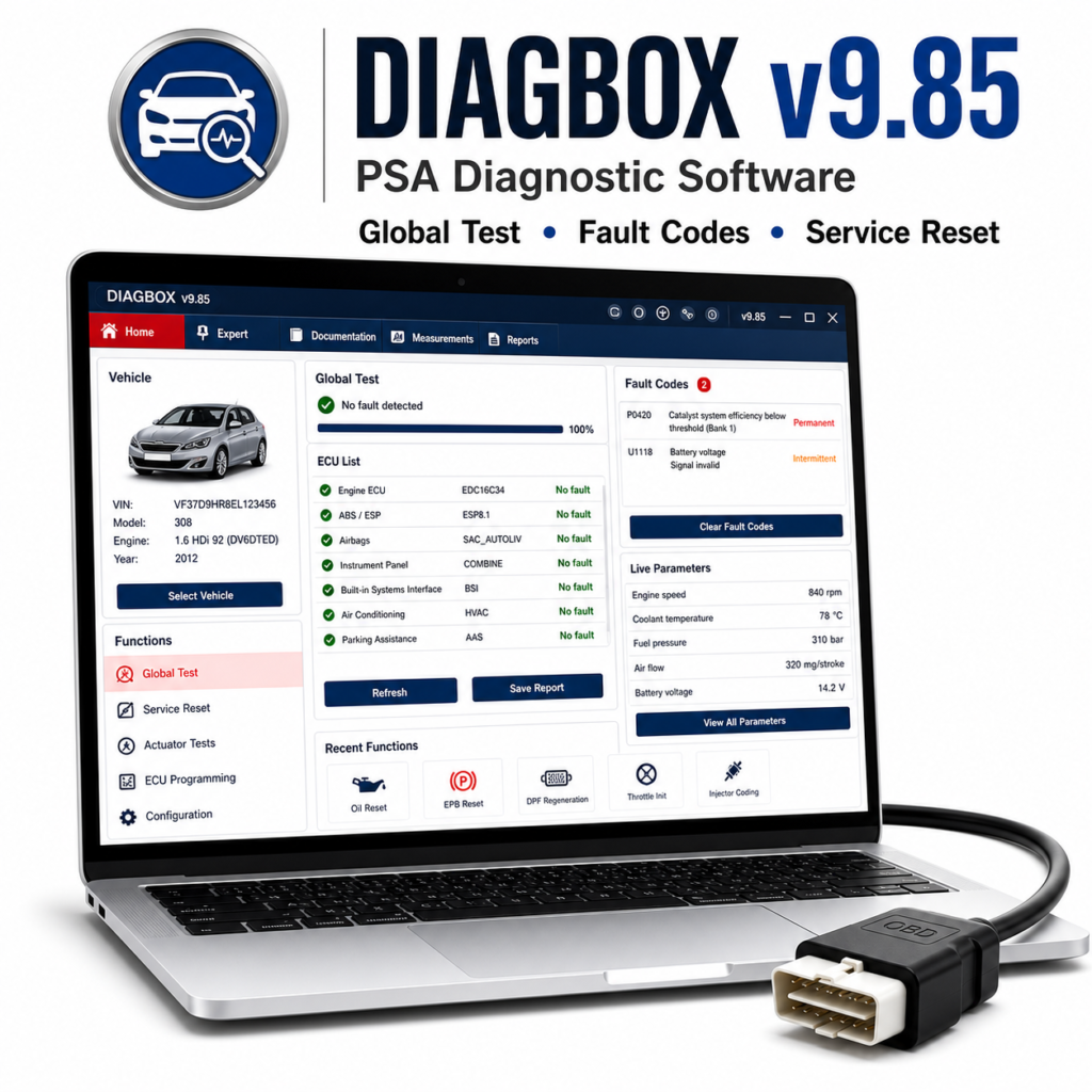 DiagBox v9.85 Diagnostic Software