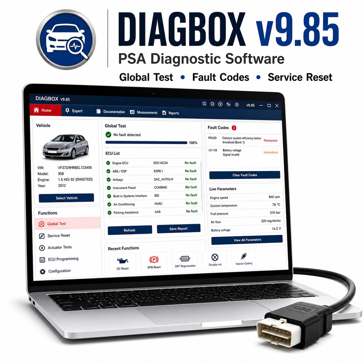DiagBox v9.85 Diagnostic Software