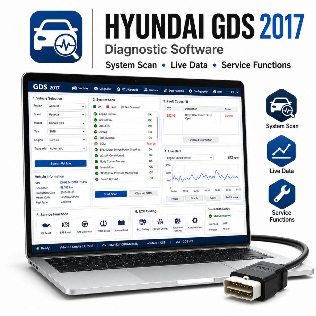 Hyundai GDS 2017 Diagnostic Software