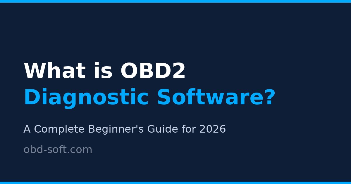 What is OBD2 Diagnostic Software? A Complete Beginner’s Guide for 2026