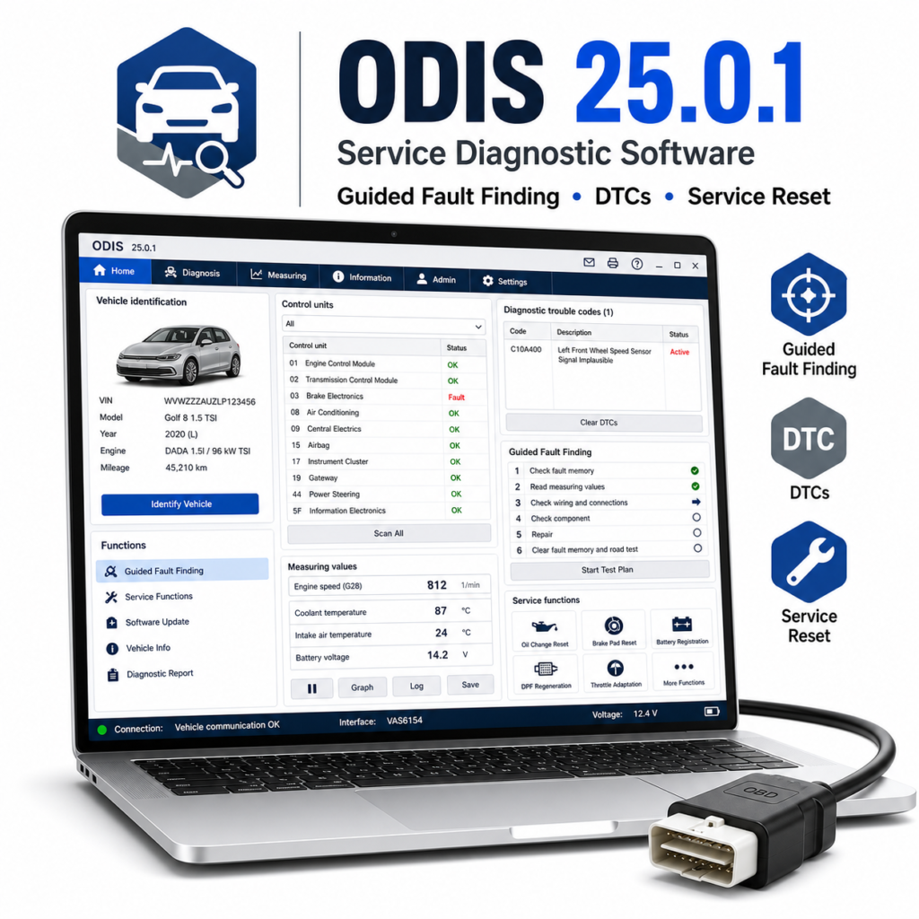 ODIS Service 25.0.1 -diagnostiikkaohjelmisto