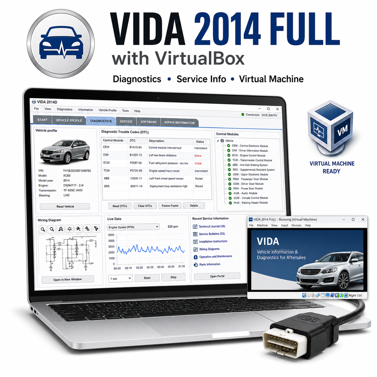 Volvo VIDA 2014 Full with VirtualBox