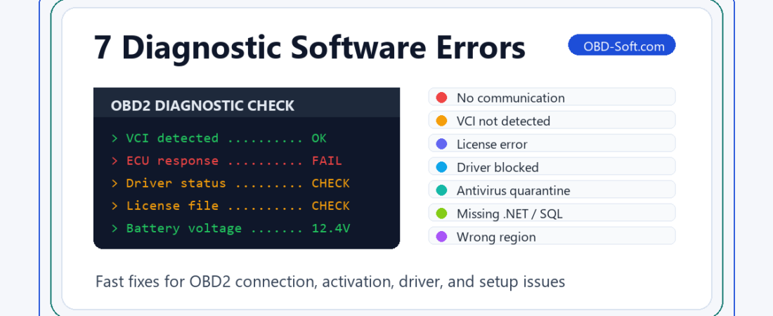 7 Most Common Diagnostic Software Errors & How to Fix Them