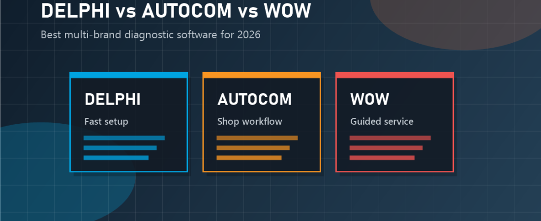 Delphi vs Autocom vs WOW: Which Multi-Brand Diagnostic Software Is Best in 2026?