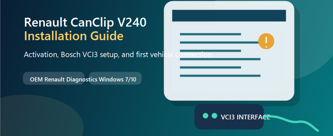 Renault CanClip V240 Setup Guide: Install, Activate & Connect Your VCI3 Interface